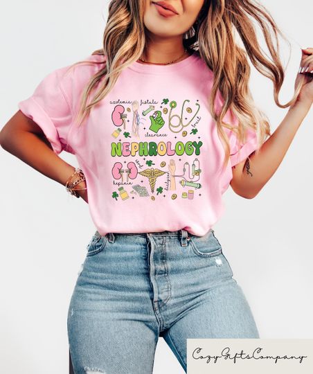 Discover Nephrology Nurse St Patrick's Sweatshirt, Dialysis RN Nurse T-shirt, Lucky Nurse Shirt, Nurse St Paddy's Gift, St Patrick's Day Matching Tee