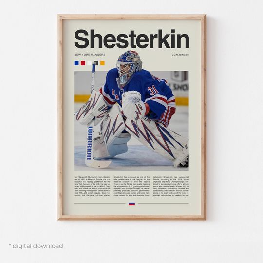 Discover Igor Shesterkin Poster  Ice Hockey Wall Art
