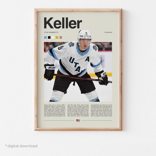 Discover Clayton Keller Poster  Ice Hockey Wall Art