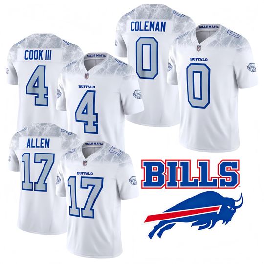 Personalized Buffalo Bills Jersey, Custom Name & Number, White 2025 Rivalries Collection Game Gift