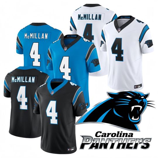 Personalized Carolina Panthers Jersey, Custom Name & Number, #4Tetairoa McMillan  Limited Player Jersey Gift