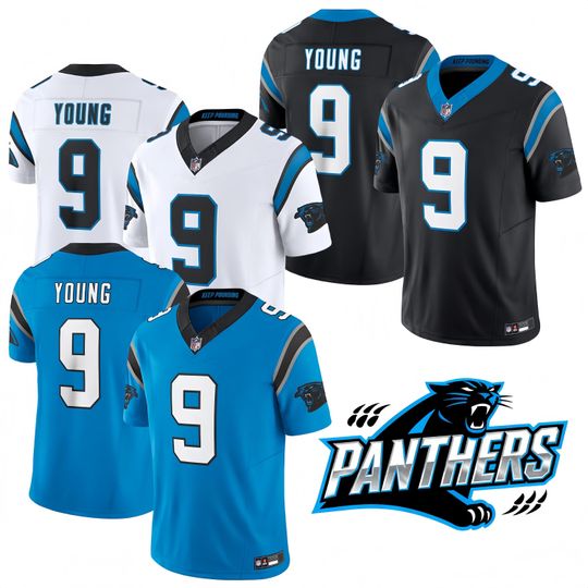 Personalized Carolina Panthers Jersey, Custom Name & Number, #9 Bryce Young  Limited Player Jersey Gift