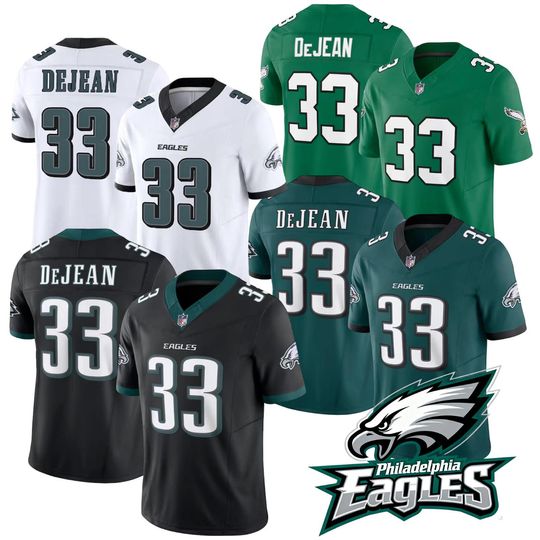 Discover Personalized Eagles Jersey, Embroidered Men's/Youth #33 Cooper DeJean Limited Jersey All Stitched  NWT