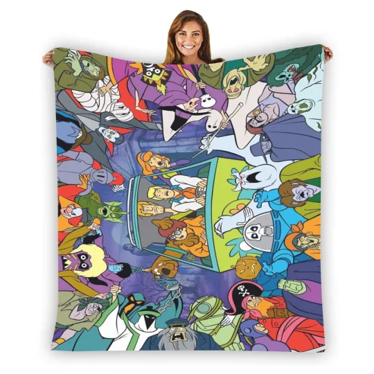 Discover Scooby Doo Monster Mask Soft Warm Single-Side Printing Flannel Fleece Blanket