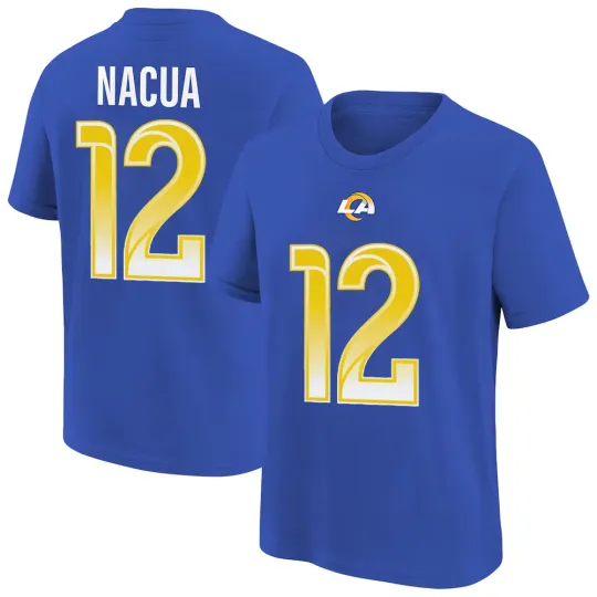 Discover Puka Nacua #12 Los Angeles Rams Name and Number - Size S to 5XL