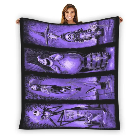 Discover The Nightmare Soft Warm Single-Side Printing Flannel Fleece Blanket