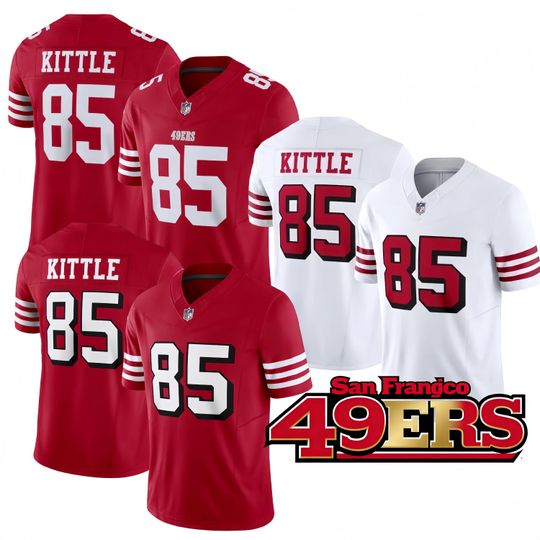Discover Personalized San Francisco 49ers Jersey, Custom Name & Number, Embroidered  #85 George Kittle Limited Player Jersey All Stitched  Gift