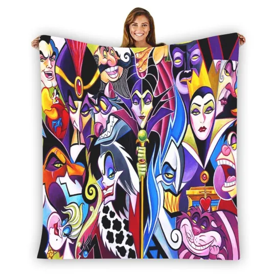 Discover Villains Painting Art Warm Single-Side Printing Flannel Fleece Blanket