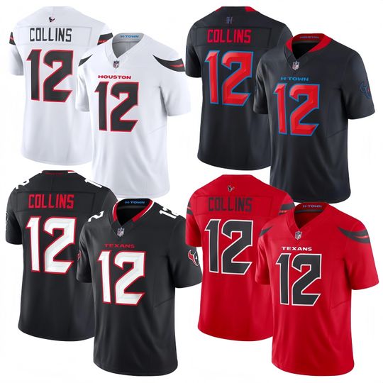 Discover Personalized Houston Texans Jersey, Custom Name & Number, Embroidered  #12 Nico Collins. Limited Player Jersey All Stitched  Gift