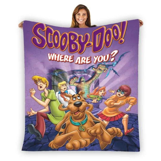 Discover Scooby Doo Where Are You Soft Warm Single-Side Printing Flannel Fleece Blanket