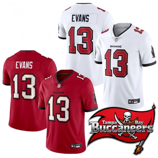 Personalized Tampa Bay Buccaneers Jersey, Custom Name & Number, #13 Mike Evans Limited Player Jersey