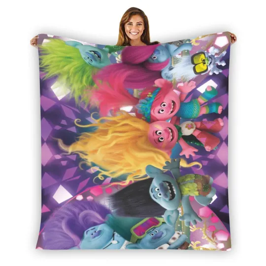Discover Trolls Friendlys Soft Warm Single-Side Printing Flannel Fleece Blanket