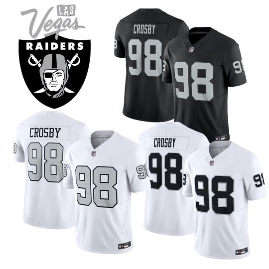 Personalized Raiders Jersey, Custom Name & Number, #98 Maxx Crosby Limited Player Jersey
