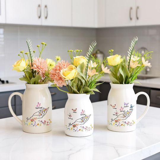 Discover Personalized Mothers Day Gifts for Mum Flower Vase First Mothers Day Flower Vase Moms Gifts for Mama/Mum/Mummy, Mother's Day Gifts from Kids