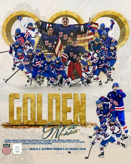 Discover 2026 Team USA womens Hockey Champions 8.5 x 11 photo