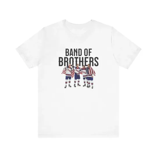 USA Hockey Band of Brother T-Shirt | Hughes, Tkachuk Brothers Fan Apparel