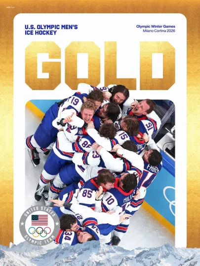 Discover 2026 Team USA Mens Hockey Champions 8.5 x 11 photo