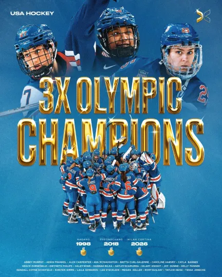 Discover 2026 Team USA womens Hockey Champions 8.5 x 11 photo