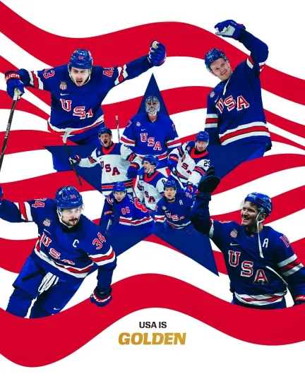Discover 2026 Team USA Mens Hockey Champions 8.5 x 11 photo