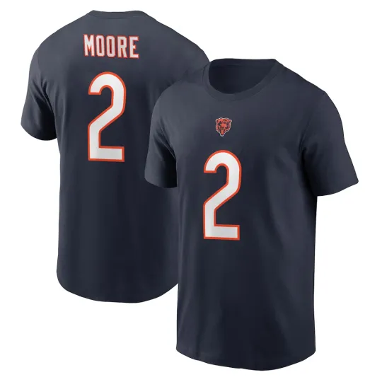 Discover DJ Moore #2 Chicago Football Name and Number - Size S to 5XL