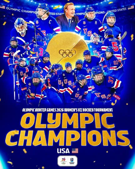 Discover 2026 Team USA womens Hockey Champions 8.5 x 11 photo