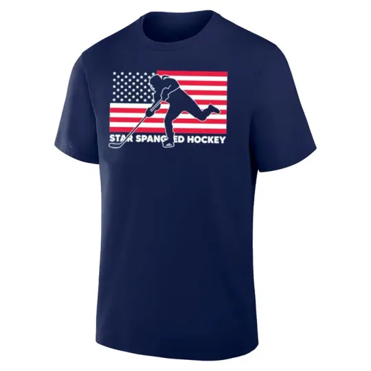 Discover Star Spangled Hockey USA Shirt Patriotic Sports Tee S-5XL