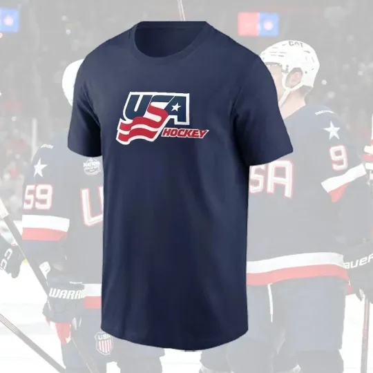 Discover USS Hockey 2026 Core Multicolor T-Shirt USA Size
