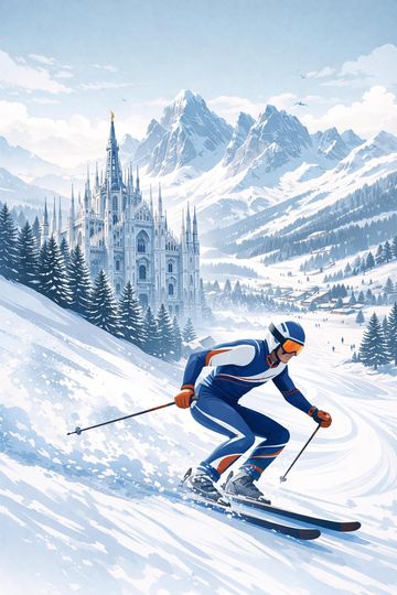 Discover Beautiful Milano Winter Sports 2026 - Wall Art Printable