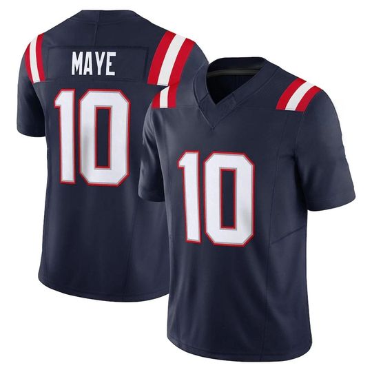 Discover Men's New England Jersey #10Drake Maye Navy Game Limited Stitched Shirt