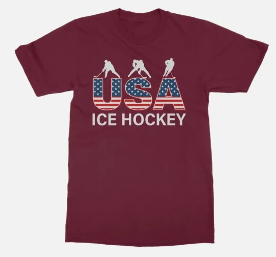 Discover Usa Winter Sports - Ice Hockey Team Tribute Unisex T-Shirt