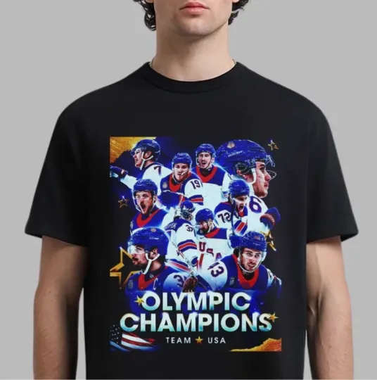 USA Hockey Team Winter Olympic Milano 2026 Champions T-shirt