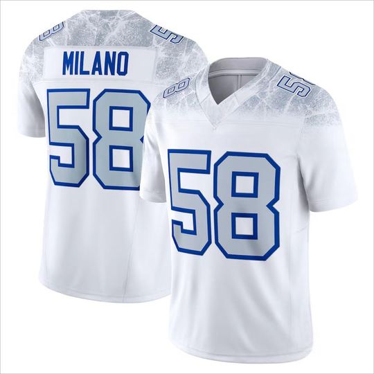 Discover Men's Buffalo Jersey #58Matt Milano White 2025 Rivalries Game Limited Stitched Shirt