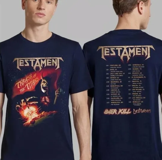 Discover Testament Thrash Of The Titans North America Tour 2026 Hoodie Or T shirt