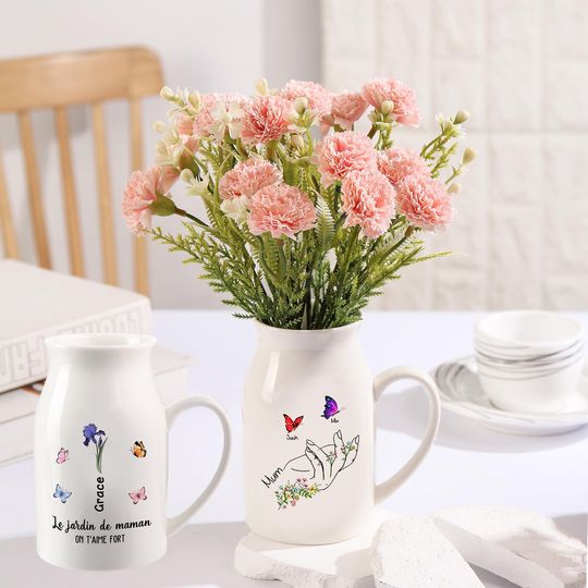 Flower Vase Gift,1-8 Name Flower Vase,First Home Vase,Floral Gift Idea,Mothers Day Vase,Mum Gift,Gift for Granny,Mothers Day Gift,Mom Gift