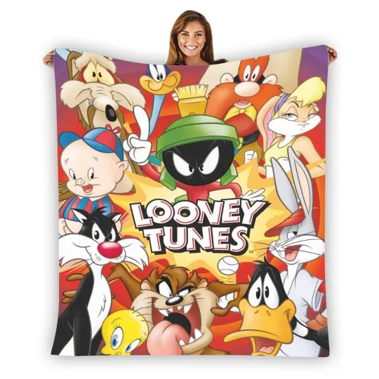 Discover Looney Tunes Characters  Warm Single-Side Printing Flannel Fleece Blanket