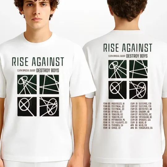 Rise Against Tour Dates Poster Spring 2026 T-Shirt