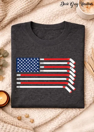Discover Hockey Stick USA Flag Shirt , hockey stick shirt, usa flag hockey