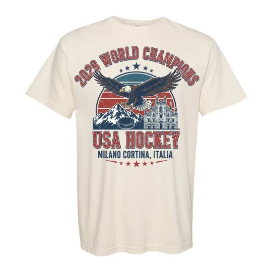 Discover USA M Hockey1 Team Winter Olympic1 Milano 2026 Champions T-shirt