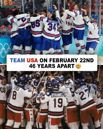 Discover 2026 Team USA Mens Hockey Champions VS. 1980 Miracle On Ice Champs 8.5x11 photo