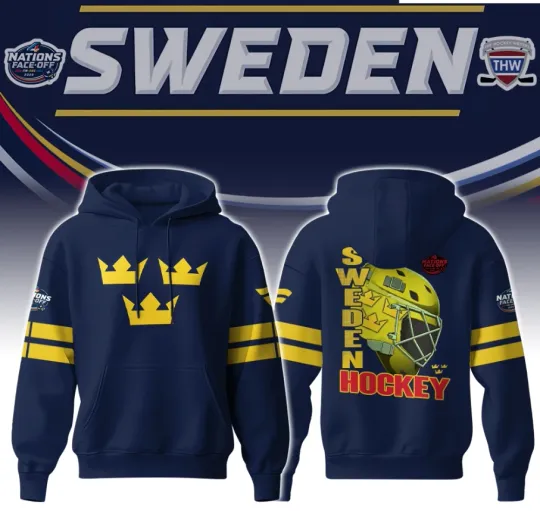 Discover 4 Nations Face-Off 2025 Sweden Hockey Limited Edition 3D Hoodie