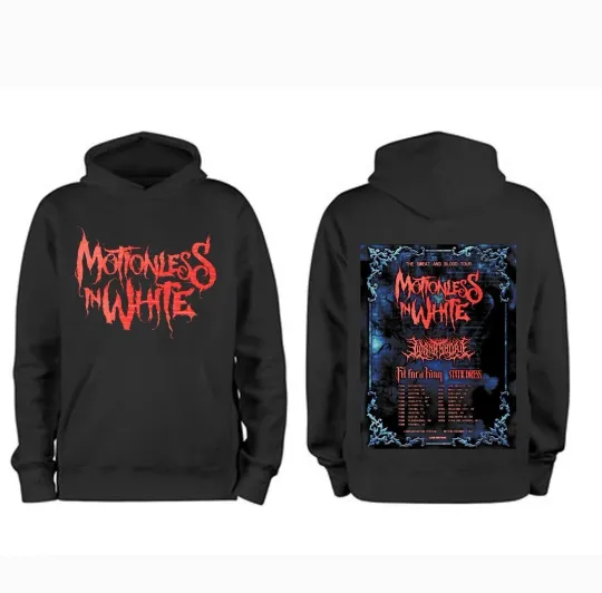 Discover Motionless In White Sweat & Blood Tour 2026 Unisex or Hoodie