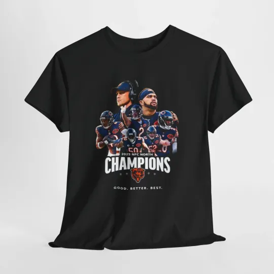 Discover Bears NFC North Champions 2025 T-Shirt | Football Team Pride