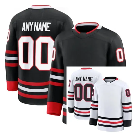 Discover Custom Men's Black Alternate / White Away All Stitched Jersey Sz S-6XL