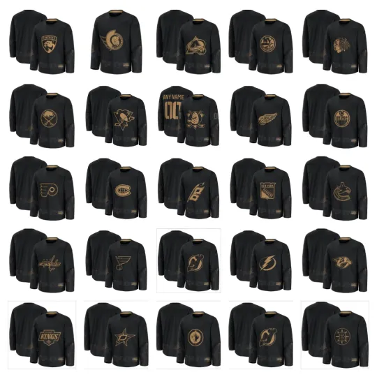 Discover Men's Blank Black Military Appreciation Practice All Stitched Jersey Sz S-6XL