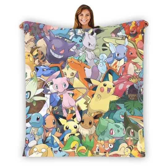 Discover PKM Collage Soft Warm Single-Side Printing Flannel Fleece Blanket