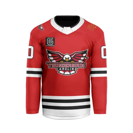 Discover Personalized Carolina Thunderbirds Red Hockey Shirt Men's Fan Gear Xmas Gift