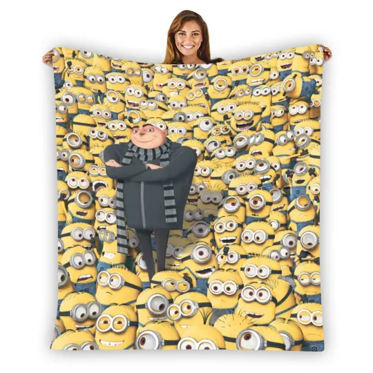 Discover The Minions Felonious Gru Soft Warm Single-Side Printing Flannel Fleece Blanket