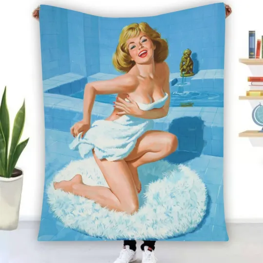 Discover Pin Up Sexy Art Fleece Blanket