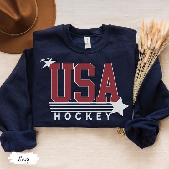 USA Hockey Sweatshirt, Winter Games Crewneck, Hockey Apparel