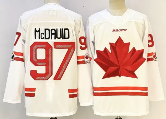 Discover Connor McDavid Canada White All Stitched Jersey